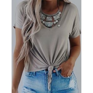 NEW* Knotted V-Neck Top